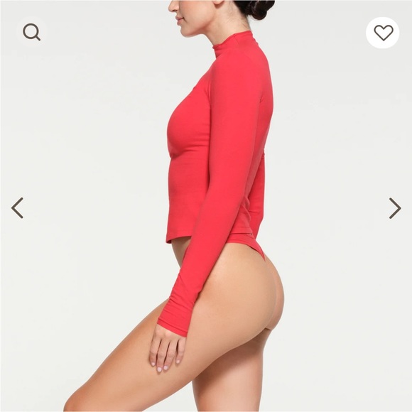 Skims Red Cotton Mock Turtleneck Size XL Brand New with Tags attached - Picture 4 of 5